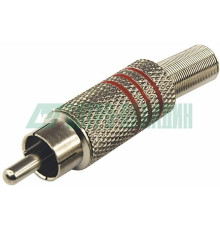 Rexant 14-0410 ∙ Разъем штекер RCA металл под винт черный/красный REXANT ∙ кратно 100 шт