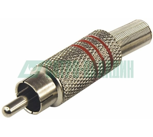 Rexant 14-0410 ∙ Разъем штекер RCA металл под винт черный/красный REXANT ∙ кратно 100 шт