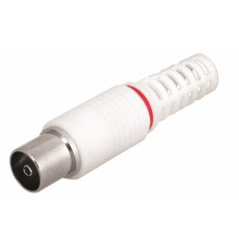 Rexant 05-2043 ∙ TV-разъем гнездо без пайки белый REXANT ∙ кратно 100 шт