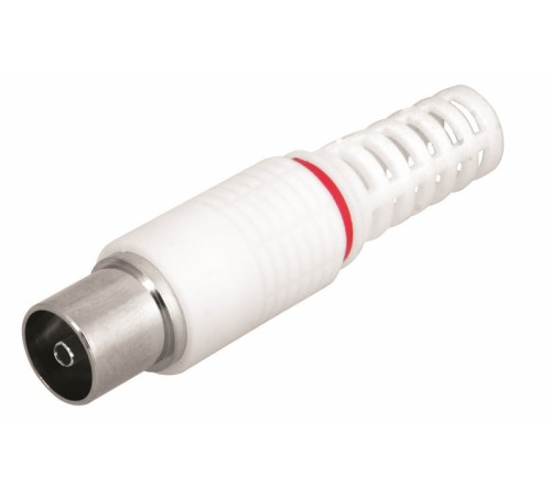 Rexant 05-2043 ∙ TV-разъем гнездо без пайки белый REXANT ∙ кратно 100 шт