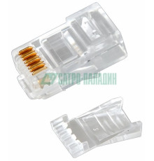 05-1031 ∙ Разъем RJ-45(8P8C) под витую пару, UTP, категория 6, с вставкой Rexant ∙ кратно 50 шт