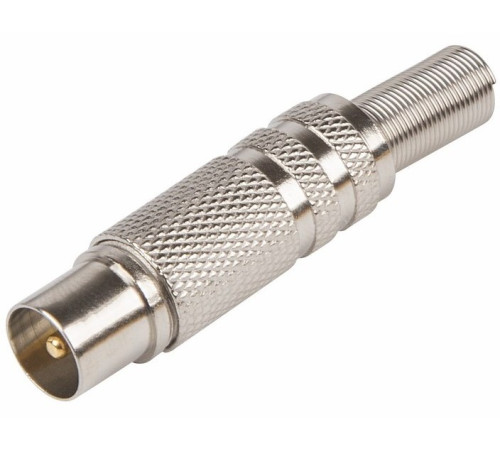 05-2011 ∙ Разъем TV штекер никелированный c пружиной Rexant ∙ кратно 100 шт