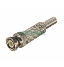 05-3075-4 ∙ Разъем штекер BNC под пайку с пружиной металл (универсальный) PROconnect ∙ кратно 50 шт