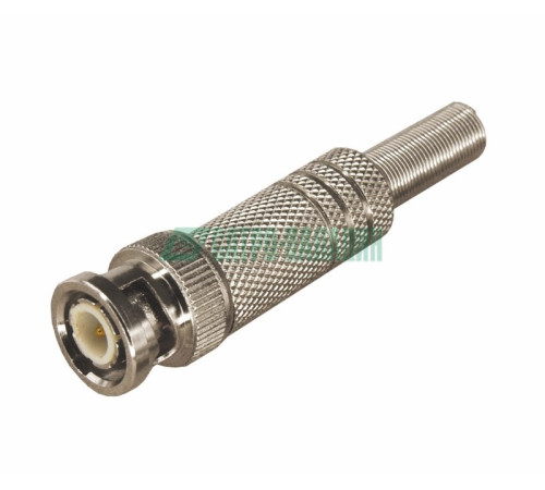 05-3075-4 ∙ Разъем штекер BNC под пайку с пружиной металл (универсальный) PROconnect ∙ кратно 50 шт