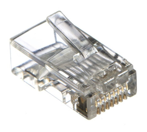 52259 ∙ Коннектор RJ-45 (8p8c) cat.5е для одножильного и многожильного кабеля, Netko (нож с 2-мя зубцами)