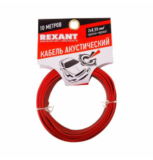 01-6103-3-10 ∙ Кабель акустический 2х0,50м м², красно-черный, мини-бухта 10 м, Rexant