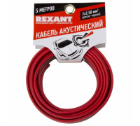 01-6108-3-05 ∙ Кабель акустический 2х2,50м м², красно-черный, мини-бухта 5 м, Rexant