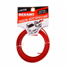 01-6104-3-05 ∙ Кабель акустический 2х0,75 мм², красно-черный, мини-бухта 5 м, Rexant