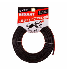 01-6104-3-20 ∙ Кабель акустический 2х0,75 мм², красно-черный, мини-бухта 20 м, Rexant