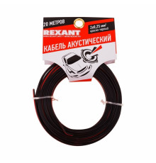 01-6101-3-20 ∙ Кабель акустический 2х0,25м м², красно-черный, мини-бухта 20 м, Rexant