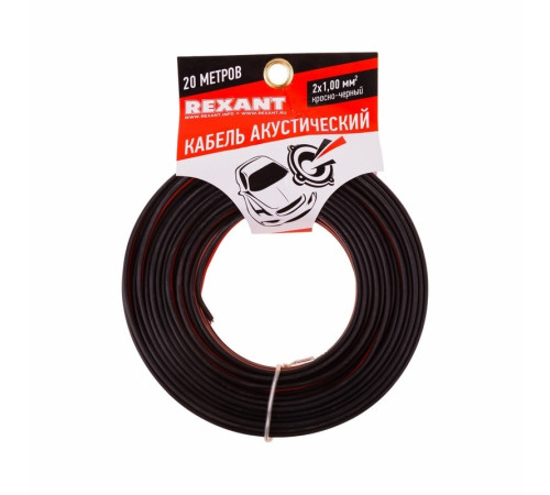01-6105-3-20 ∙ Кабель акустический 2х1,00 мм², красно-черный, мини-бухта 20 м, Rexant (кратно 5 шт)