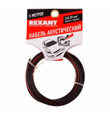 01-6103-3-05 ∙ Кабель акустический 2х0,50м м², красно-черный, мини-бухта 5 м, Rexant