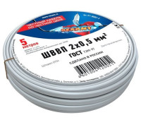 Rexant 01-8082-5 ∙ Провод ШВВП 2х0,5 мм², длина 5 метров, ГОСТ 7399-97 REXANT