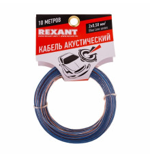 01-6203-3-10 ∙ Кабель акустический 2х0,50м м², прозрачный BLUELINE, мини-бухта 10 м, Rexant