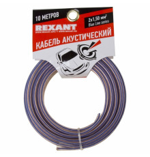 01-6206-3-10 ∙ Кабель акустический 2х1,50м м², прозрачный BLUELINE, мини-бухта 10 м, Rexant