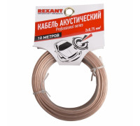 01-6304-10 ∙ Кабель акустический 2х0,75 мм², прозрачный SILICON, мини-бухта 10 м, Rexant