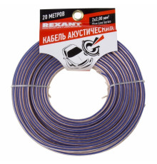 01-6207-3-20 ∙ Кабель акустический 2х2,00 мм², прозрачный BLUELINE, мини-бухта 20 м, Rexant