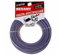 01-6205-3-20 ∙ Кабель акустический 2х1,00 мм², прозрачный BLUELINE, мини-бухта 20 м, Rexant