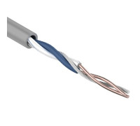 01-0002 ∙ Кабель витая пара U/UTP, Cat.5e, PVC, 1PR, 24AWG, Indoor, Solid, серый, 305м, Rexant