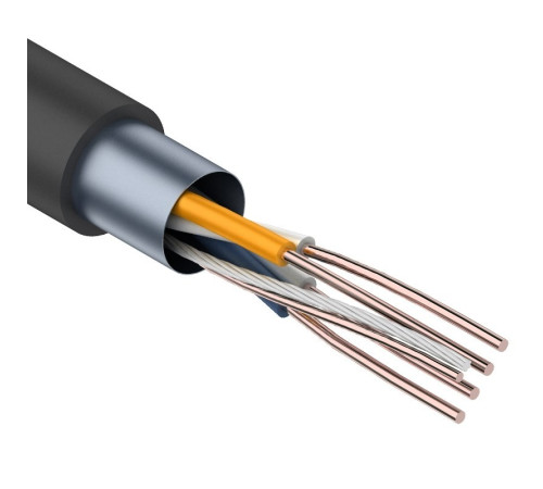 01-0124 ∙ Кабель витая пара F/UTP, Cat.5e, PE, 2PR, 24AWG, Outdoor, Solid, черный, 305м, Rexant