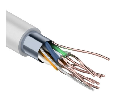 01-0143 ∙ Кабель витая пара F/UTP, Cat.5e, PVC, 4PR, 24AWG, Indoor, Solid, серый, 305м, Rexant