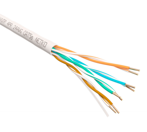 Netko 51108 ∙ Кабель U/UTP4 cat.5e NETKO /4 пары 24 AWG BC / 305м / одножильный, серый "СКС", FLUKE TEST