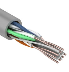 01-0047-3 ∙ Кабель витая пара омедненный, U/UTP, Cat.6, PVC, 4PR, 23AWG, Indoor, Solid, серый, 305м, PROconnect