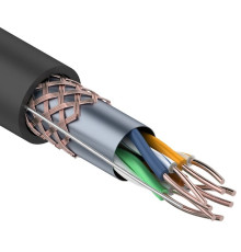 01-0344 ∙ Кабель витая пара SF/UTP, Cat.5e, PE, 4PR, 24AWG, Outdoor, Solid, черный, 305м, Rexant
