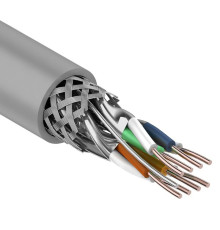 01-0542 ∙ Кабель витая пара S/FTP, Cat.7, PVC, 4PR, 23AWG, Indoor, Solid, серый, 305м, Rexant