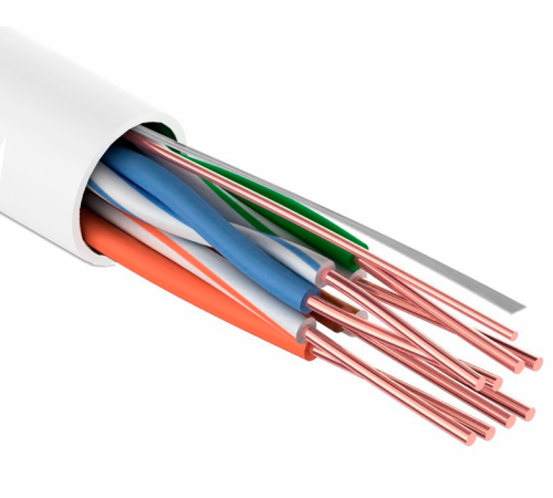 Кабель UTP 4PR x0,51 Premium (Cu) CAT5E PVC серый 305м Tantos