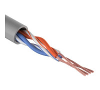 01-0026 ∙ Кабель витая пара U/UTP, Cat.5e, PVC, 2PR, 24AWG, Indoor, Stranded, серый, 305м, Rexant