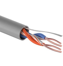 01-0027 ∙ Кабель витая пара U/UTP, Cat.5e, PVC, 2PR, 24AWG, Indoor, Solid, серый, 305м, PROconnect