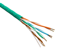Netko 60024 ∙ Кабель U/UTP4 cat.5e NETKO /4 пары 24 AWG BC / 305м / нг(А)-LSLTx, зеленый; одножильный "СКС", FLUKE TEST