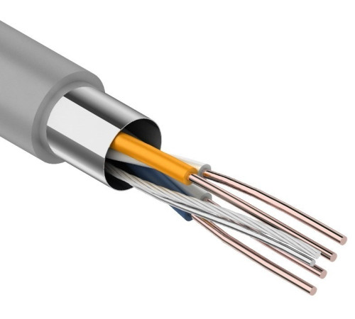 01-0122 ∙ Кабель витая пара F/UTP, Cat.5e, PVC, 2PR, 24AWG, Indoor, Solid, серый, 305м, Rexant