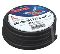 01-8201-5 ∙ Кабель силовой медный ВВГ-Пнг(А) 2x1,5 мм², 5м ГОСТ Rexant