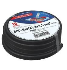 01-8215-10 ∙ Кабель силовой медный ВВГ-Пнг(А) 3x1,5 мм², 10м ГОСТ Rexant
