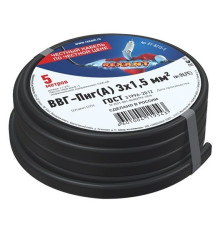 01-8215-5 ∙ Кабель силовой медный ВВГ-Пнг(А) 3x1,5 мм², 5м ГОСТ Rexant