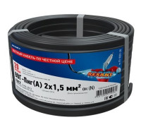 01-8201-20 ∙ Кабель силовой медный ВВГ-Пнг(А) 2x1,5 мм², 20м ГОСТ Rexant