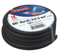 01-8212-10 ∙ Кабель силовой медный ВВГ-Пнг(А) 3x2,5 мм², 10м ГОСТ Rexant