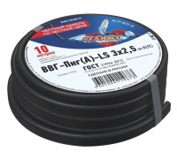 01-8272-10 ∙ Кабель силовой медный ВВГ-Пнг(А)-LS 3x2,5 мм², 10м ГОСТ Rexant