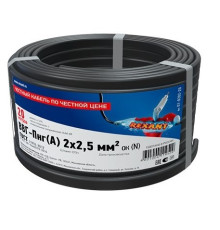 01-8202-20 ∙ Кабель силовой медный ВВГ-Пнг(А) 2x2,5 мм², 20м ГОСТ Rexant