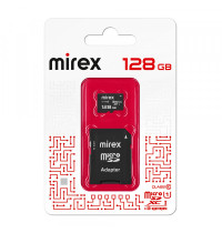 Карта памяти microSDXC с адаптером MIREX 128GB (UHS-I, U1, class 10)