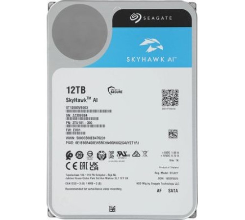 Жесткий диск Seagate SATA-III 12TB ST12000VE003 SkyHawkAI